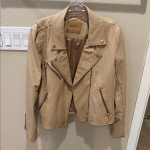 Tan Leather Moto Jacket